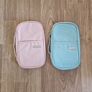 Pink And Blue Travel Wallets